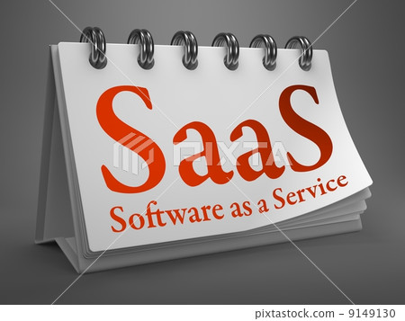 Desktop Calendar with SAAS Concept. Desktop Calendar with SAAS Concept. 9149130