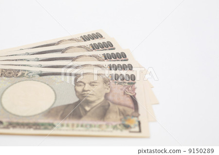 Five pieces of 10,000 yen fan Five pieces of 10,000 yen fan 9150289