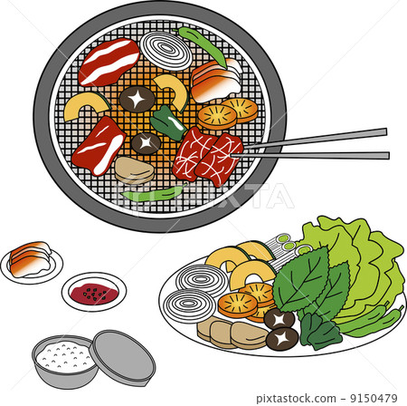 Grilled meat of vegetables 9150479
