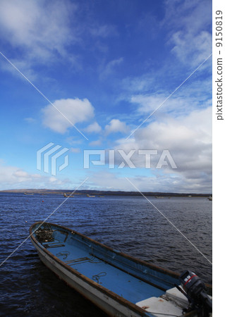 A fishing boat in Lake Abashiri A fishing boat in Lake Abashiri 9150819