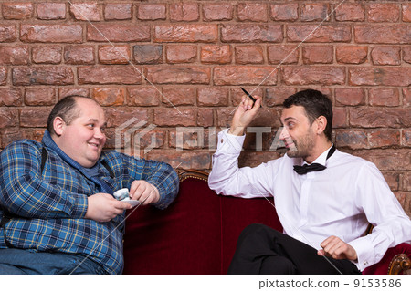 Elegant man with a country yokel Elegant man with a country yokel 9153586