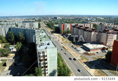 Russia kind on the city of Volgograd from height Russia kind on the city of Volgograd from height 9153844