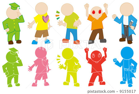 Hello round character character set 9155017