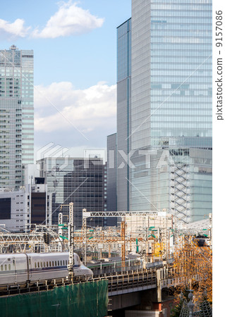 railway with skyline railway with skyline 9157086