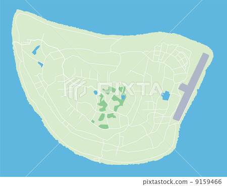 Kitaitoto Island maps - Stock Illustration [9159466] - PIXTA