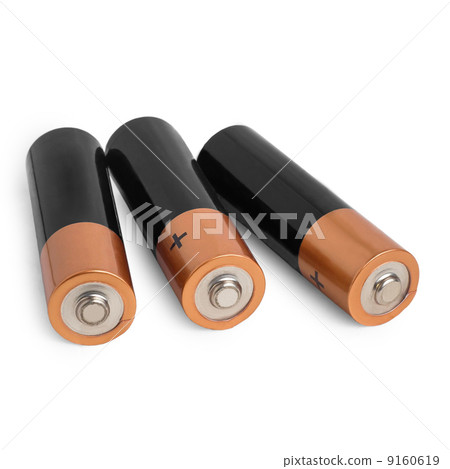 battery three isolated on white background 9160619