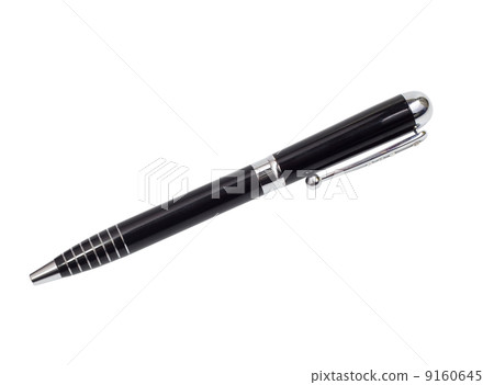 black ballpoint pen isolated on white background black ballpoint pen isolated on white background 9160645
