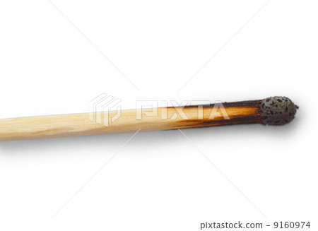 burnt match isolated on white background 9160974