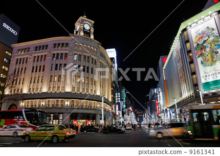 銀座4丁目交叉點夜視圖 9161341