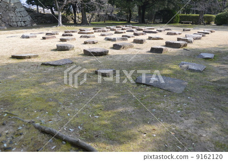 廣島城堡·前Tenpyo的基石(廣島城堡廢墟公園/弘島廣島市中區家町) 廣島城堡·前Tenpyo的基石(廣島城堡廢墟公園/弘島廣島市中區家町) 9162120
