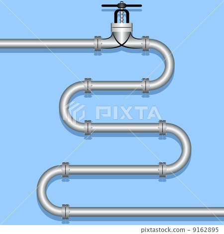 Pipeline on a blue background Pipeline on a blue background 9162895