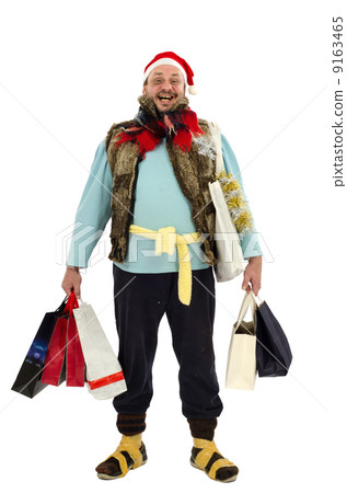 Homeless man is happy Christmas sale 9163465