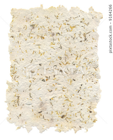 Handmade paper with seeds and petals inside 9164266