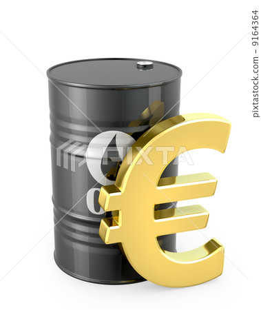 Barrel of oil and euro sign 9164364