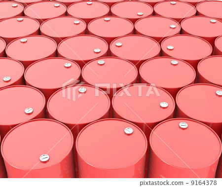 Large group of red barrels - Stock Illustration [9164378] - PIXTA