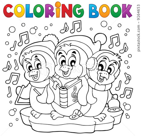 Coloring book cute penguins 4 9164653