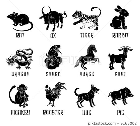 Chinese zodiac animal icons 9165002