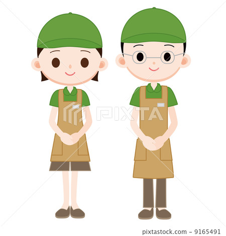 一家快餐店男職員的職員 一家快餐店男職員的職員 9165491