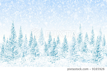 Winter Christmas forest, falling snow Winter Christmas forest, falling snow 9165926