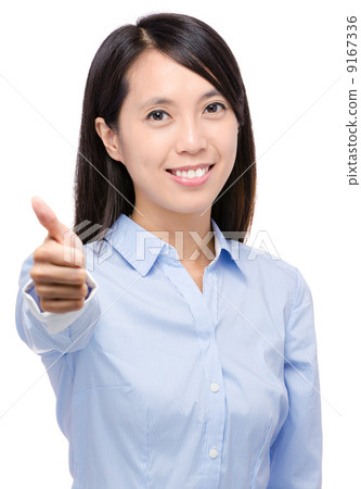 Asian business woman with thumb up Asian business woman with thumb up 9167336