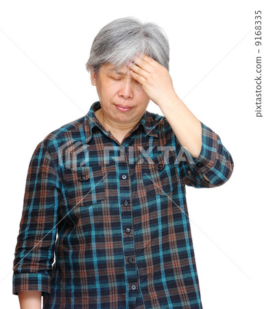 mature asian woman with headache mature asian woman with headache 9168335
