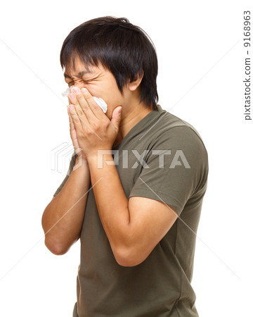Sneezing man Sneezing man 9168963