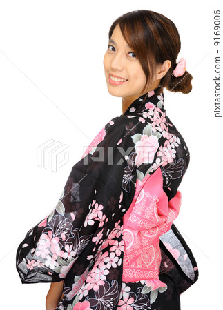 Japanese woman with traditional cloth Japanese woman with traditional cloth 9169006