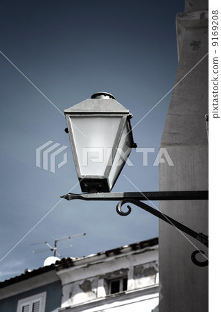 old street-lamp on house background old street-lamp on house background 9169208