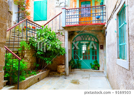 Narrow Street in the City of Rovinj, Croatia 9169503