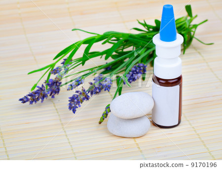 Lavender herb flower leaf springs with an aromatherapy essential Lavender herb flower leaf springs with an aromatherapy essential 9170196