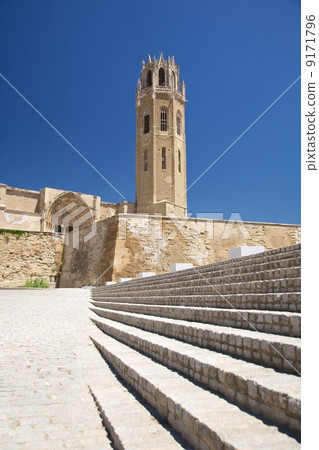 belfry and door at Lleida cathedral belfry and door at Lleida cathedral 9171796
