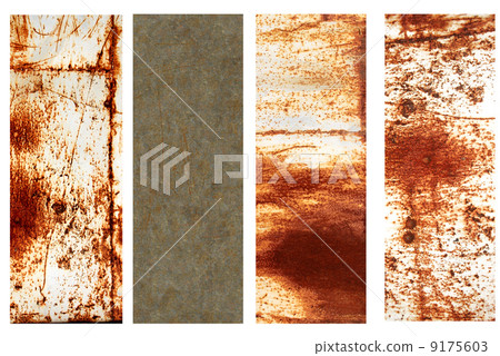 Set of banners with rusty metal texture Set of banners with rusty metal texture 9175603