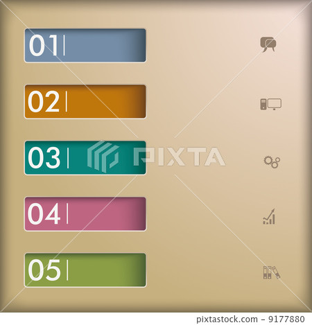 Hole Rectangles Menu Banners 5 Options PiAd 9177880