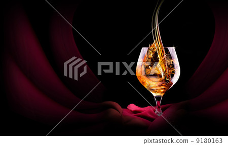 Cognac or brandy on a black Cognac or brandy on a black 9180163