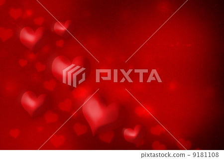 紅色心臟光背景 9181108