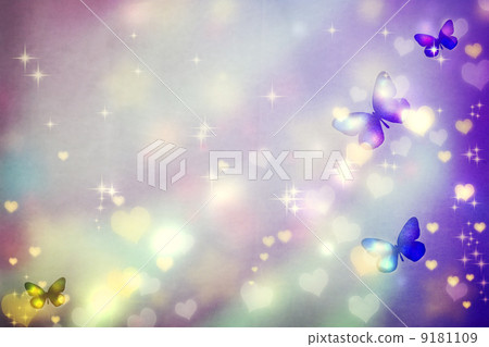 蝴蝶和心臟輕的背景 9181109