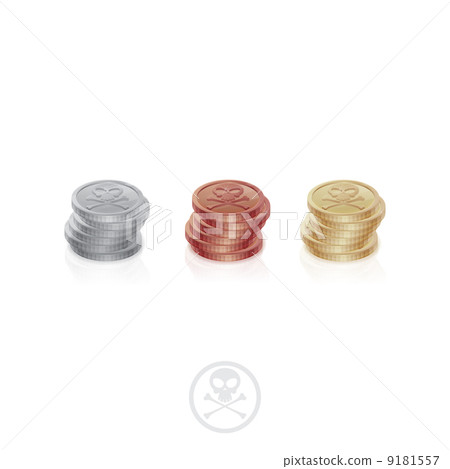 Pirate Coins One Column 9181557