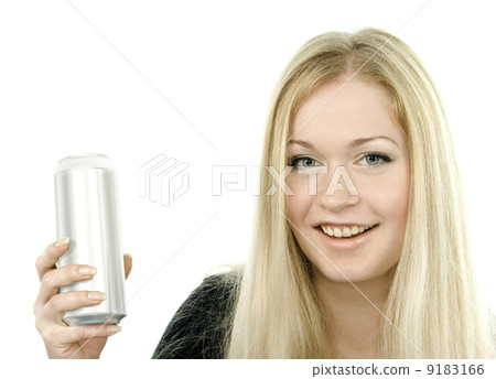 Young woman with can 9183166