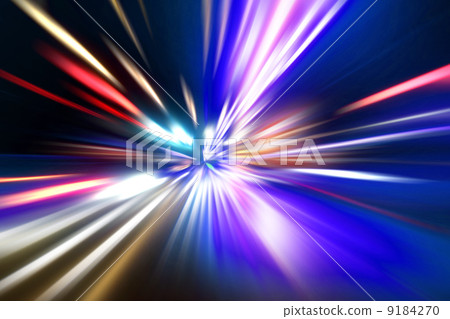 speed motion on night road speed motion on night road 9184270