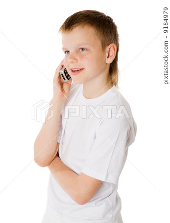 Boy on cell 9184979