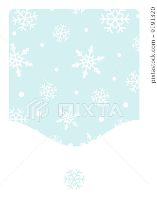 Snow crystal illustration postcard template 9191320