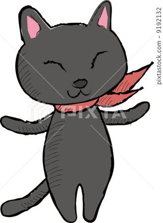 Black Cat Pink Scarf 9192132