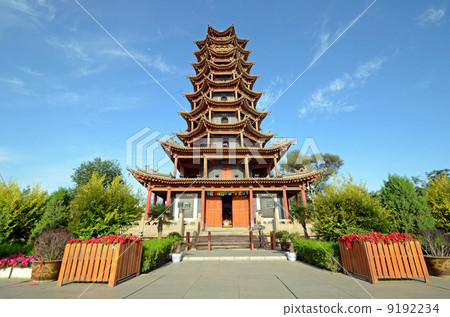 Zhangjing's Shan Shui Temple wooden tower 9192234