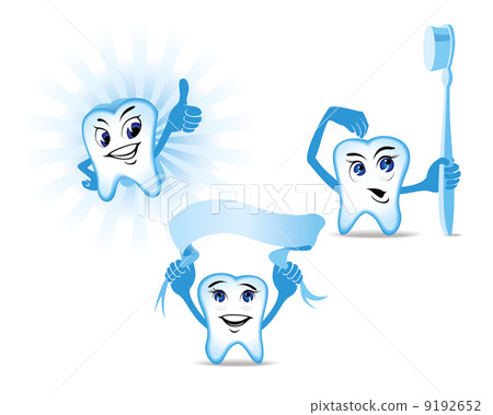 Funny blue Human Teeth 9192652