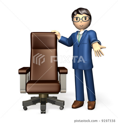 Abstract 3DCG representing the public recruitment of the president 9197338