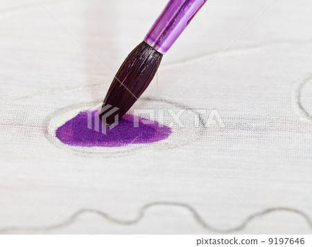 drawing violet ornament on silk canvas drawing violet ornament on silk canvas 9197646