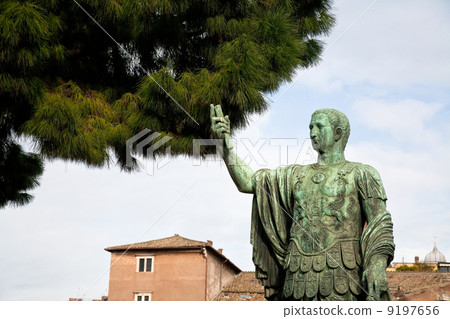 bronze statue of emperor in Rome 9197656
