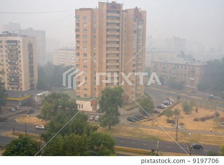 strong smog under city strong smog under city 9197706