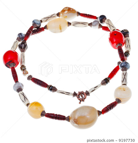 necklace of lagate, red coral, carved horn, bone necklace of lagate, red coral, carved horn, bone 9197730