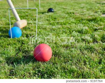 game of croquet on green lawn game of croquet on green lawn 9197764